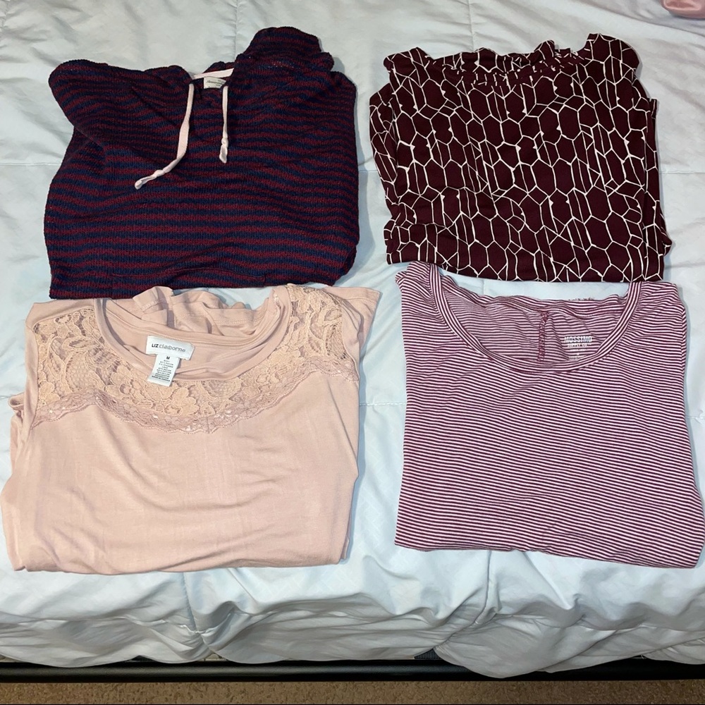 Bundle 4 Fall Tops Size Medium